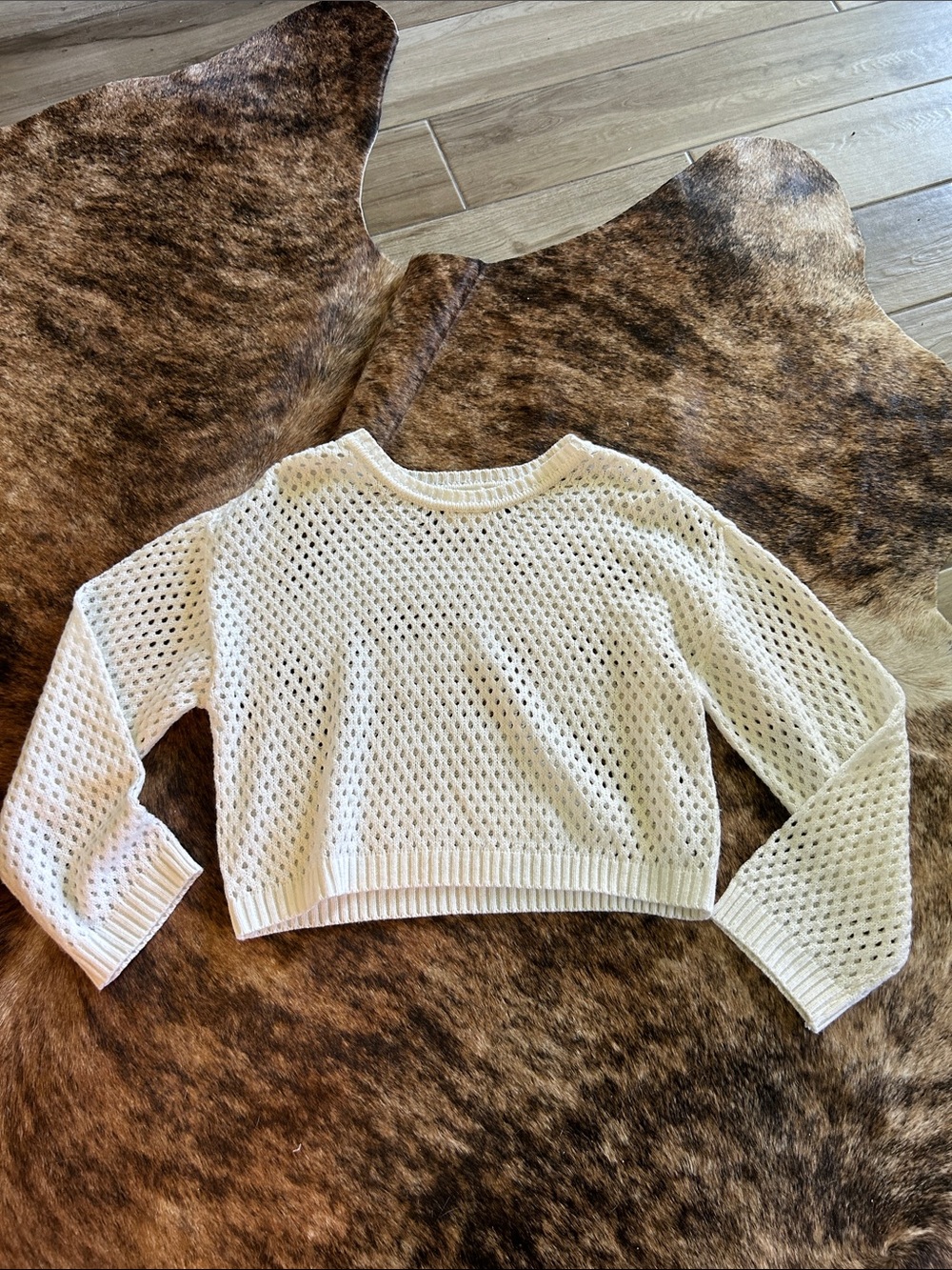 Open-Knit Crop Sweater